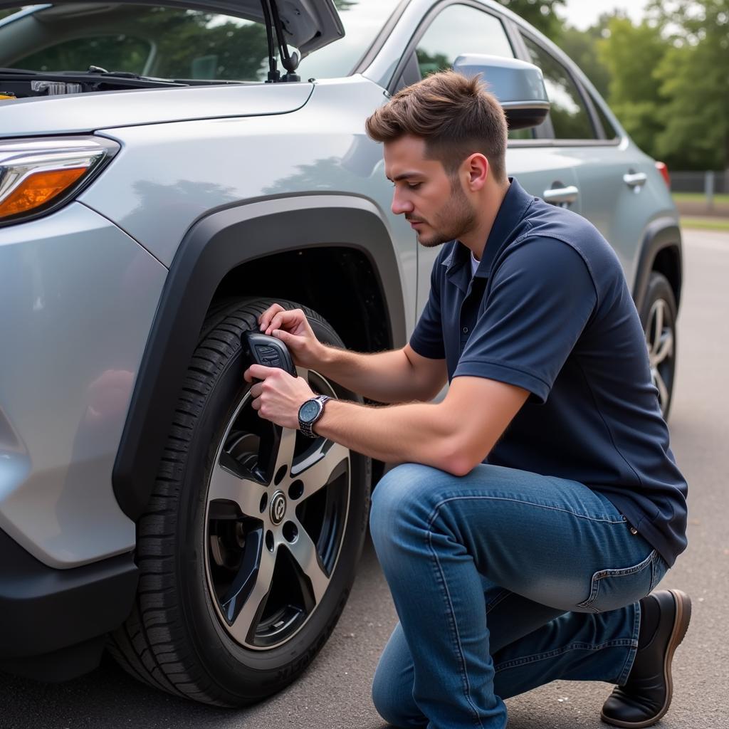 Roadside Assistance Helping a Locked-Out Driver