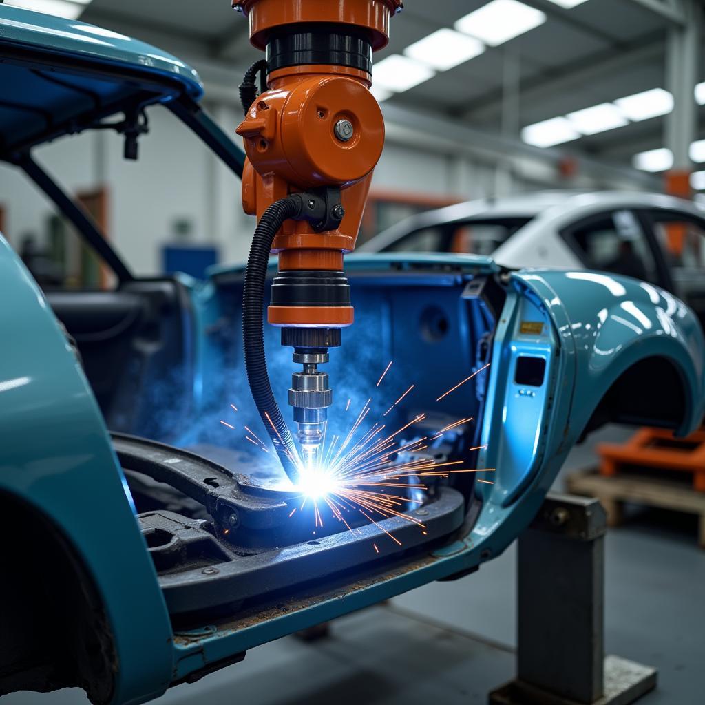 Robotic Welding Fixture in Automotive Assembly