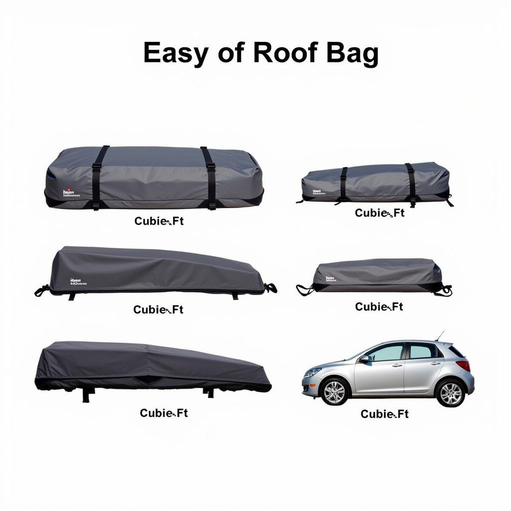 Roof Bag Size Comparison Chart