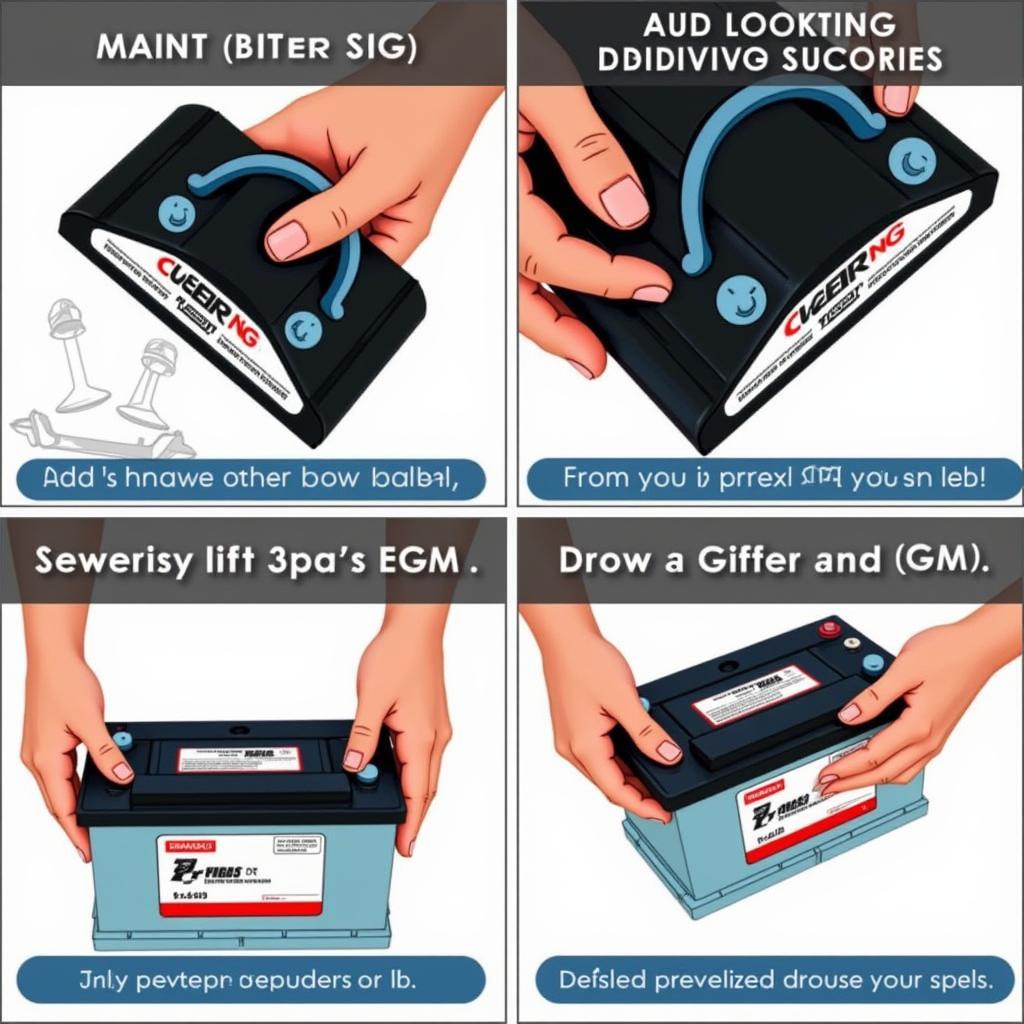 Safely lifting a car battery