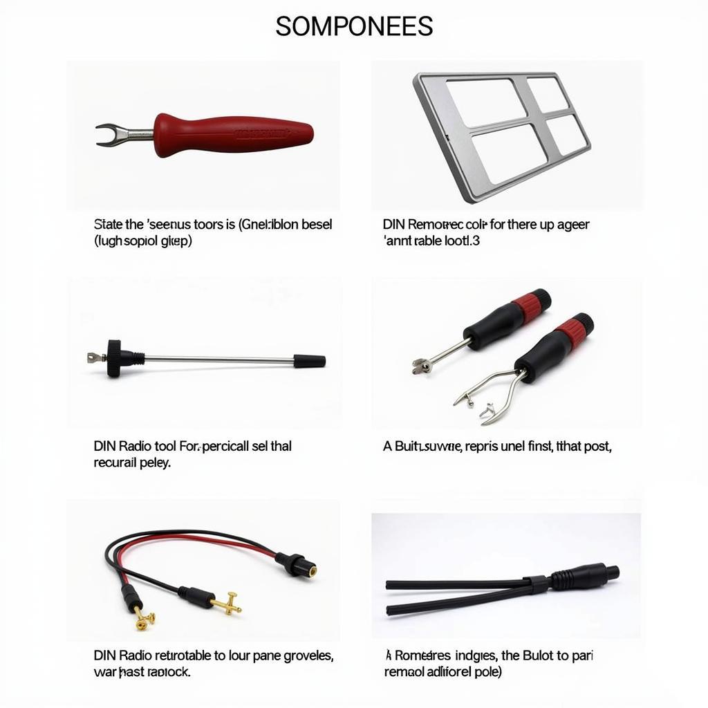 Scosche Car Stereo Tool Kit Components