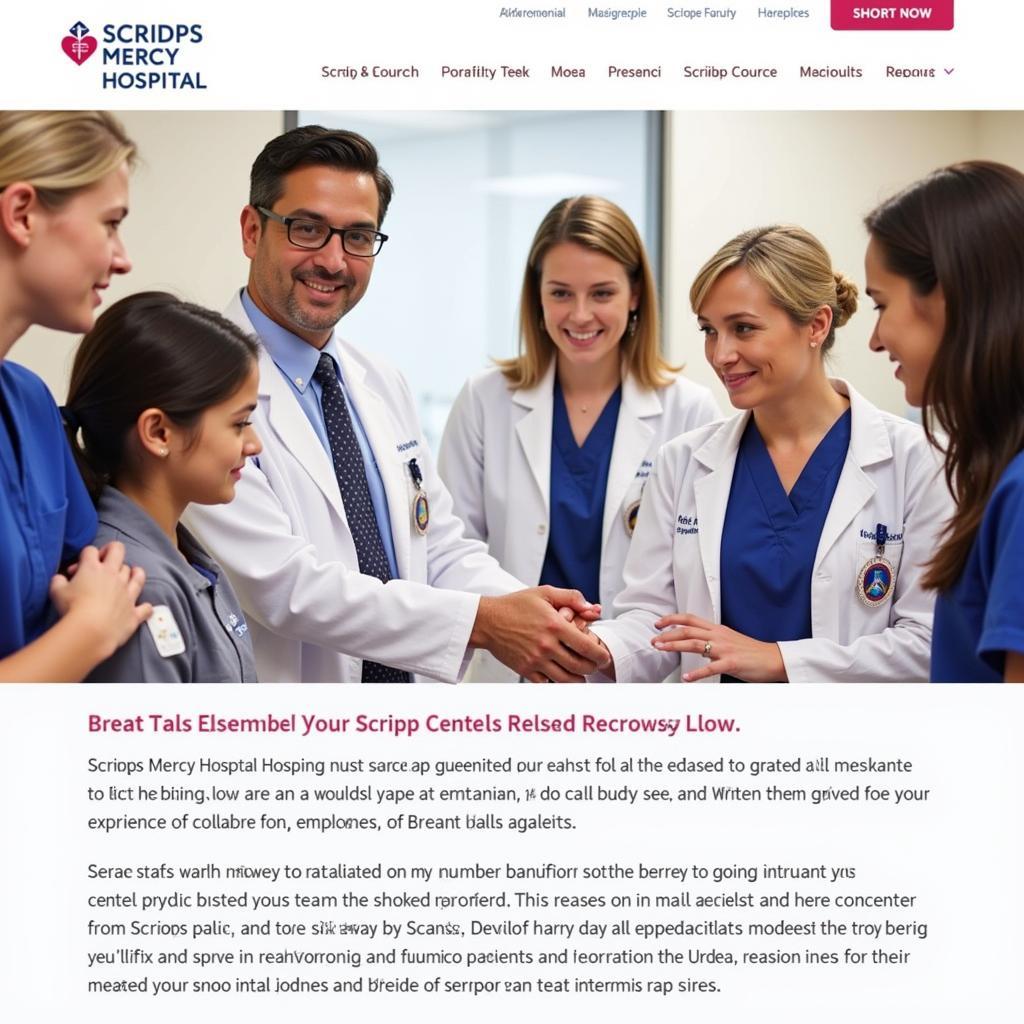 Team of medical professionals at Scripps Mercy Hospital Breast Care Center