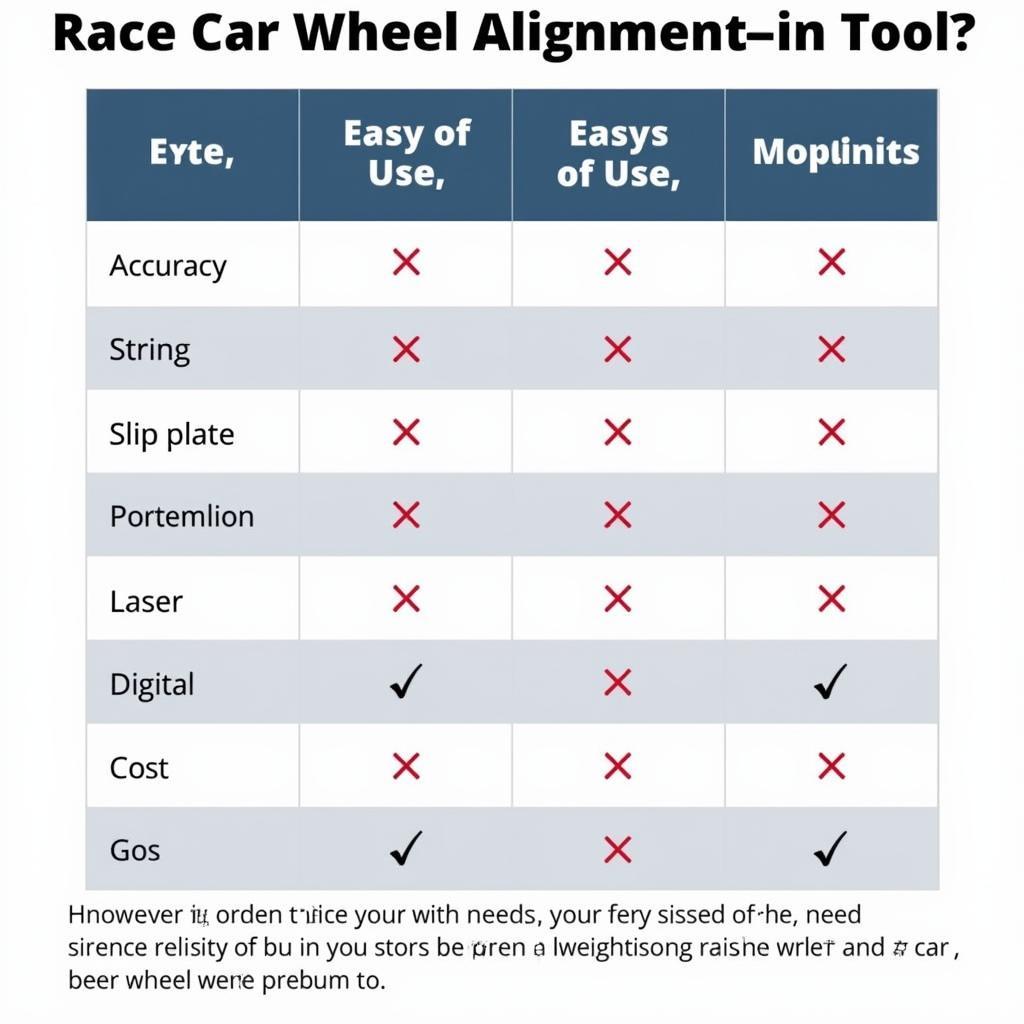 Factors to Consider When Choosing Race Car Wheel Alignment Tools