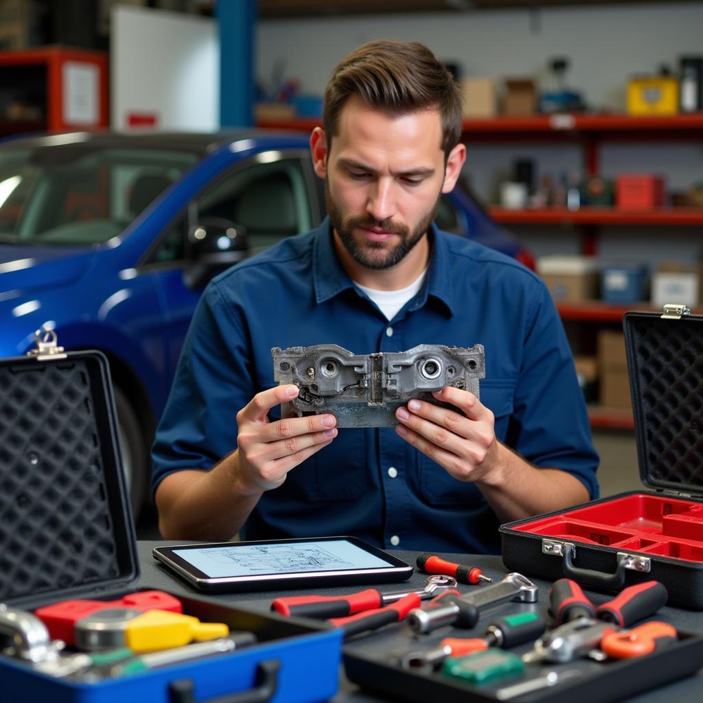 Mechanic Choosing the Right Tools