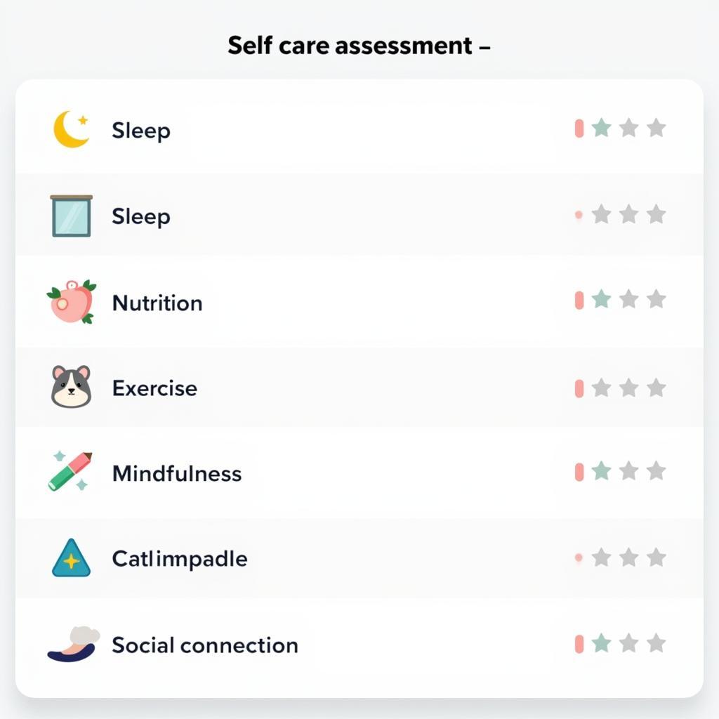 Example of a Self-Care Assessment Tool