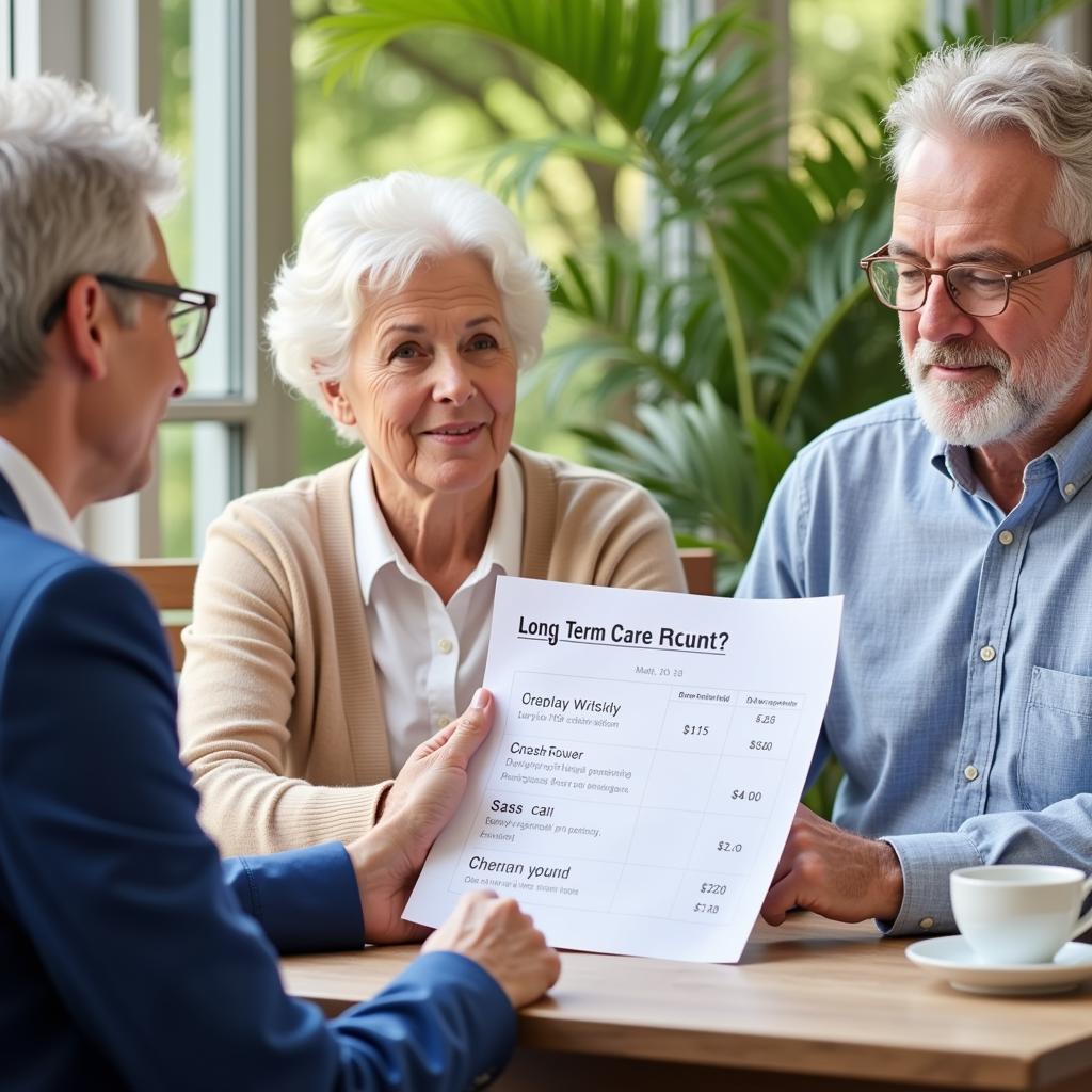 Senior Couple Discussing Long-Term Care Plan