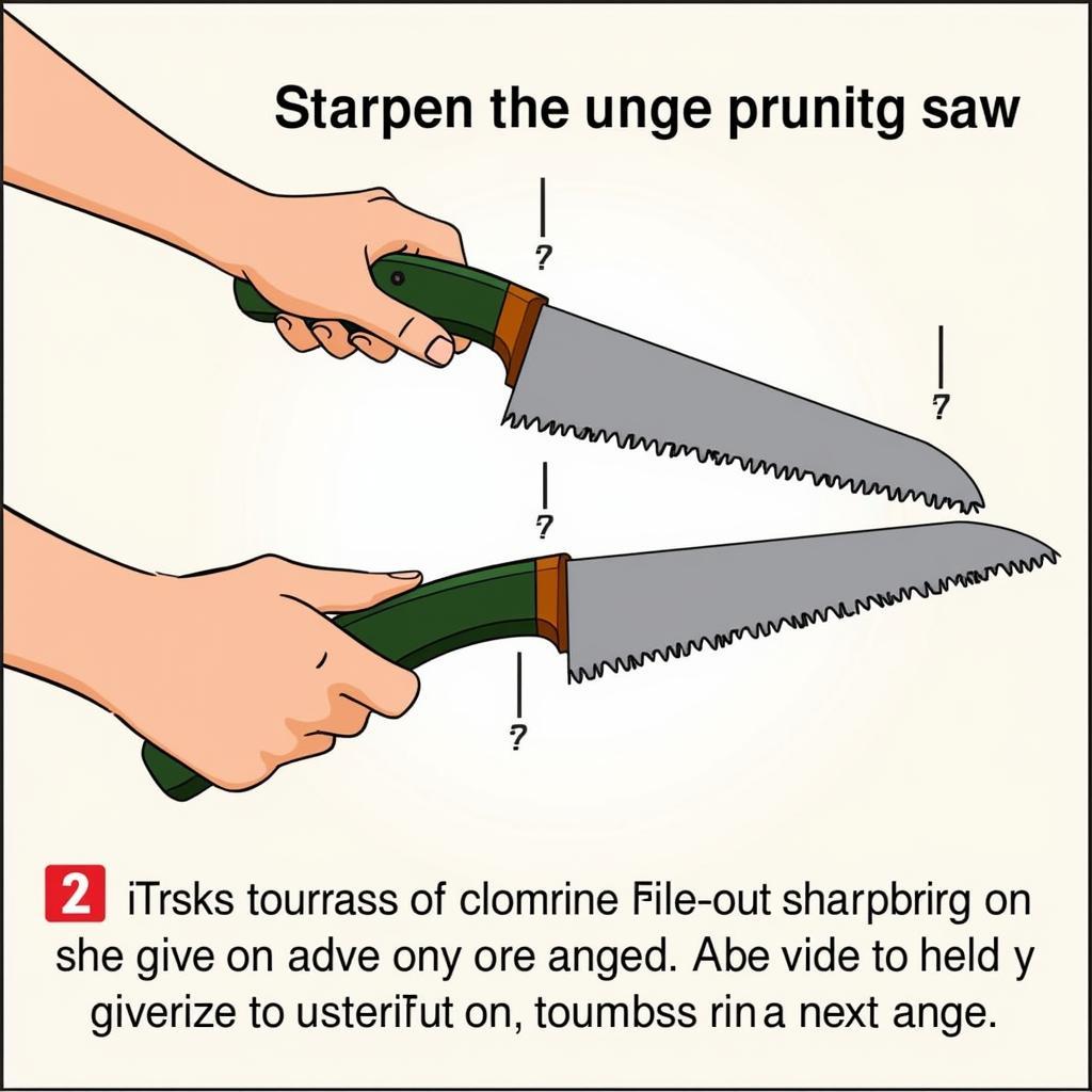 Sharpening a Pruning Saw with a File