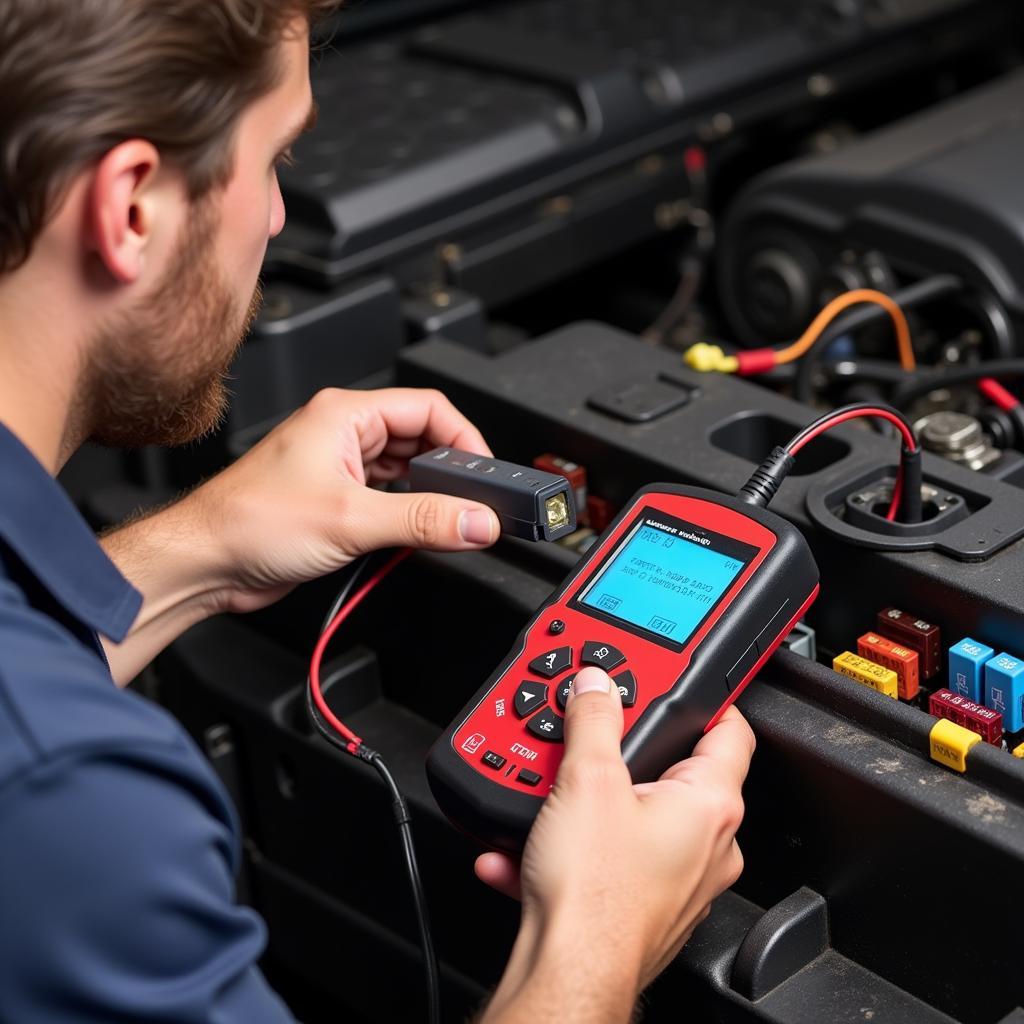 Using a short finder to identify a short circuit in a car's electrical system