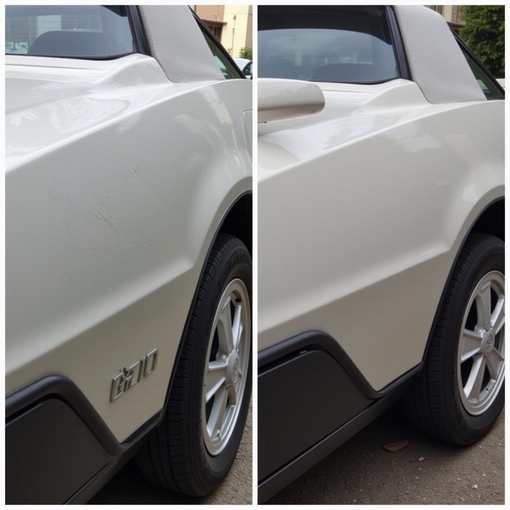 Before and After Using Skil 9070 Car Polisher