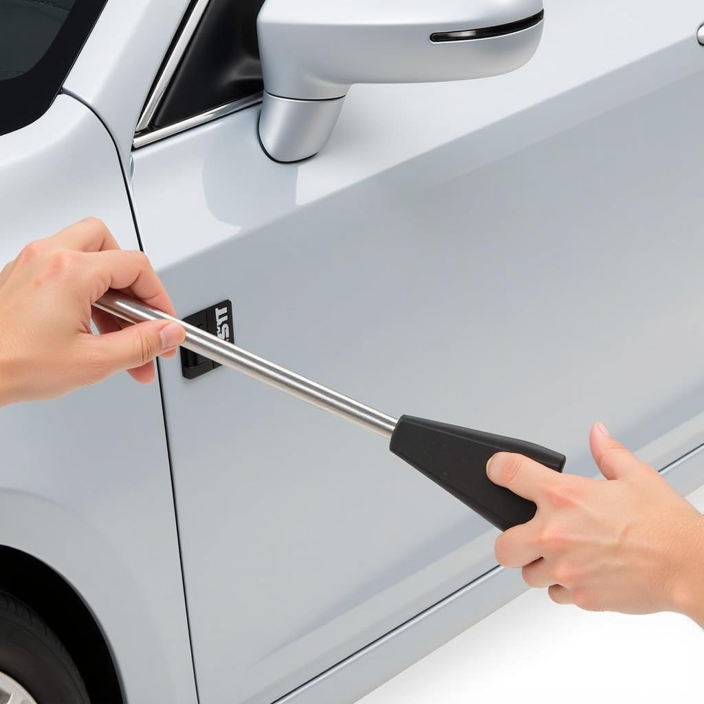 Slim Jim and Wedge for Car Door Unlocking