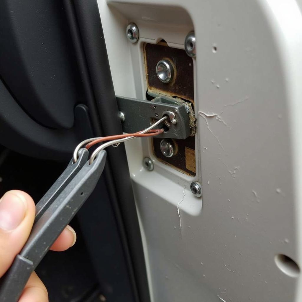 Slim Jim Damage to Car Door Lock