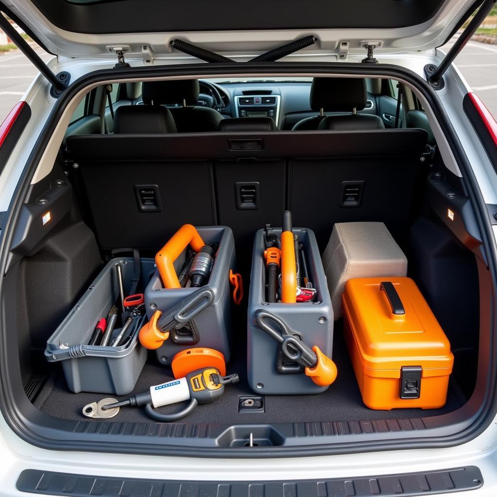 Organizing Construction Tools in a Small Car