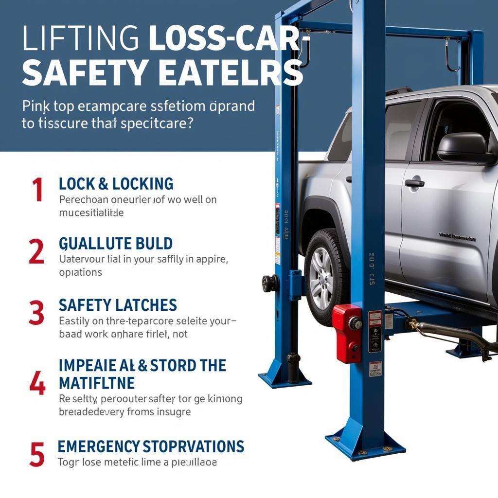 Snap-on Car Lift Safety Features