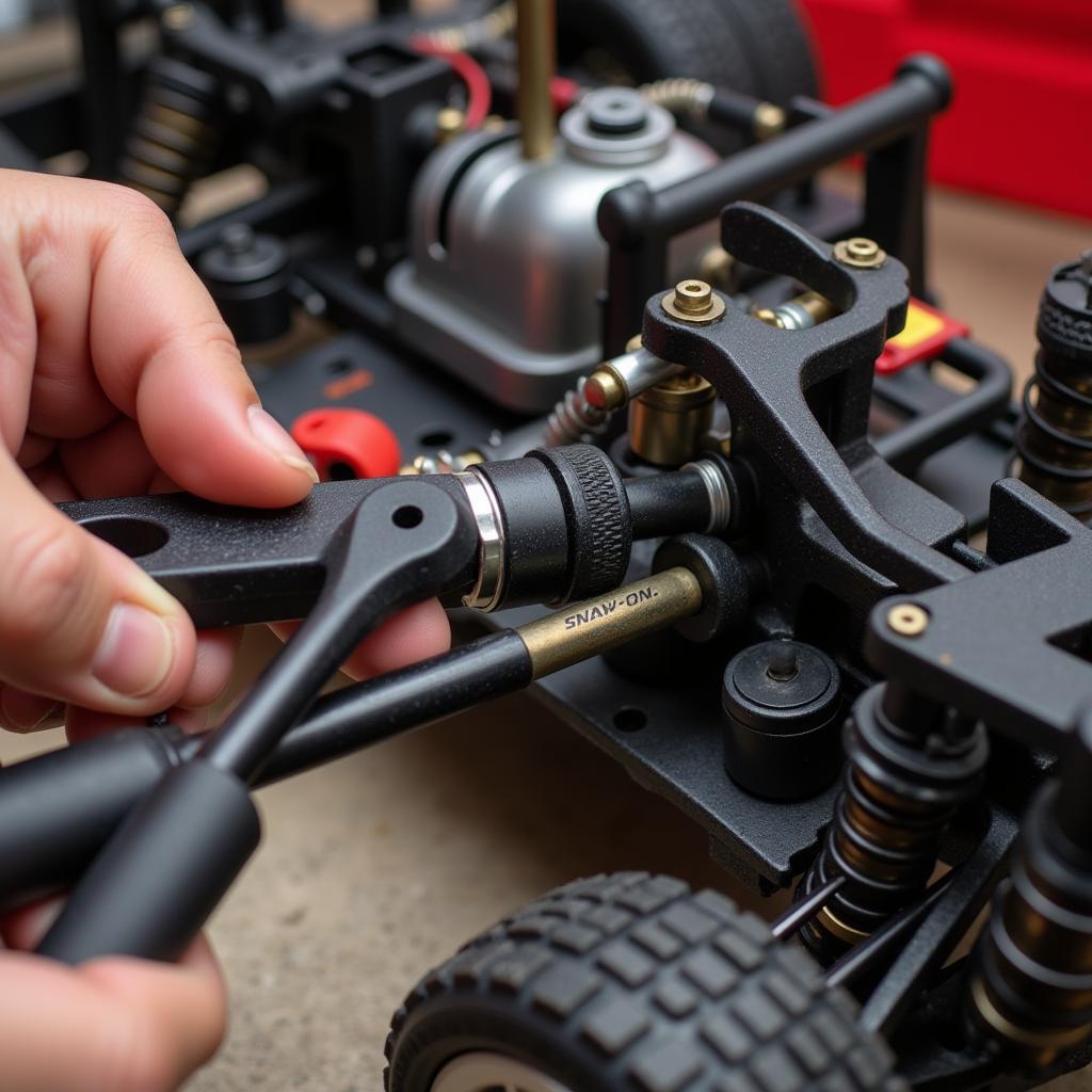 Snap-on RC Car Wrench in Use