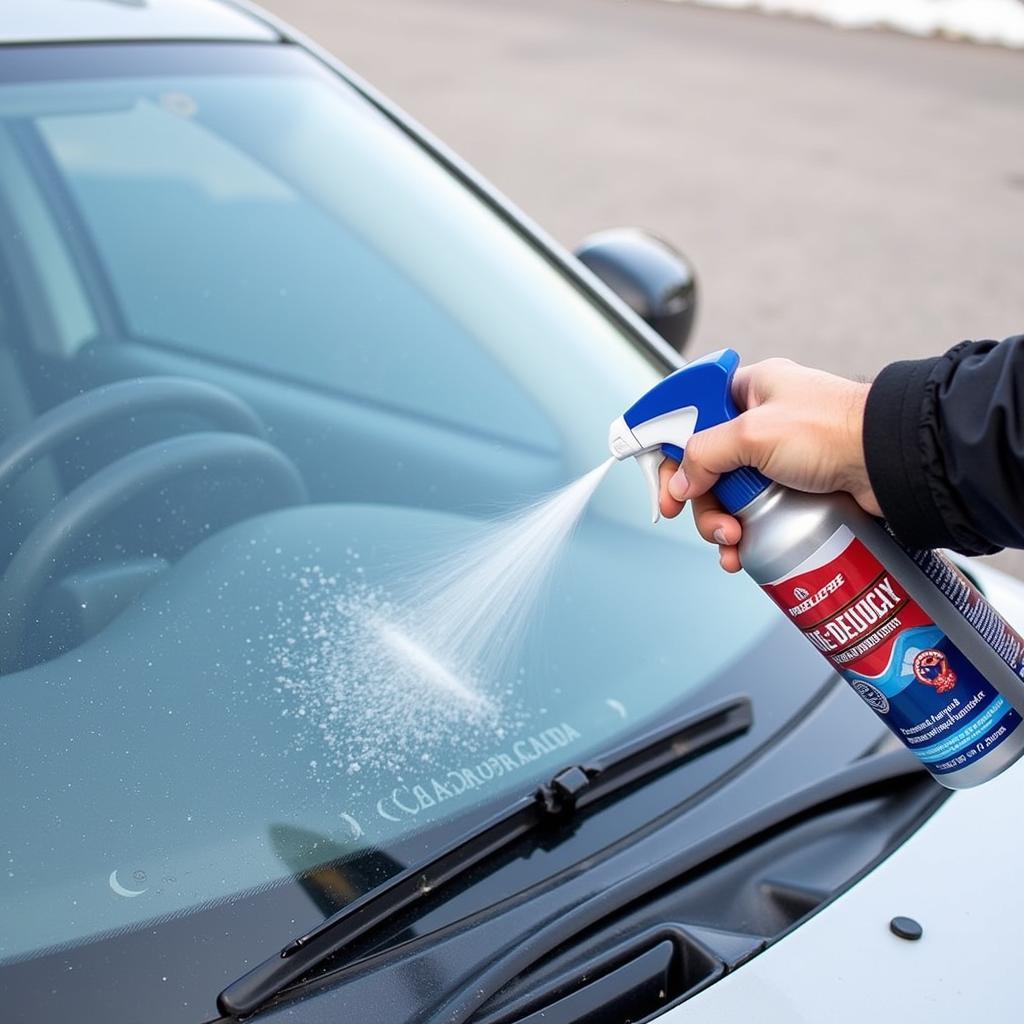 Preventative Snow Removal Spray for Car Windshield