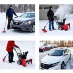 Various Snow Removal Tools in Action