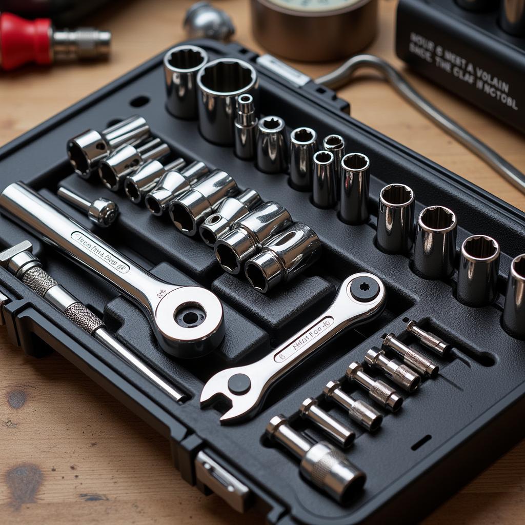 Socket and Wrench Set for Car Mechanics