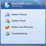 Sony VAIO Care Interface Screenshot