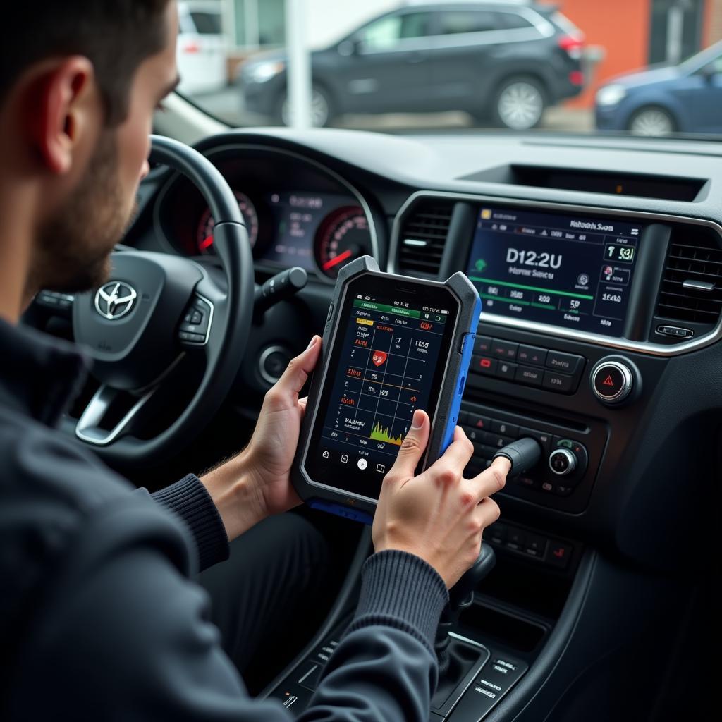 Specialized Car Diagnostic Tools in a Crawley Garage