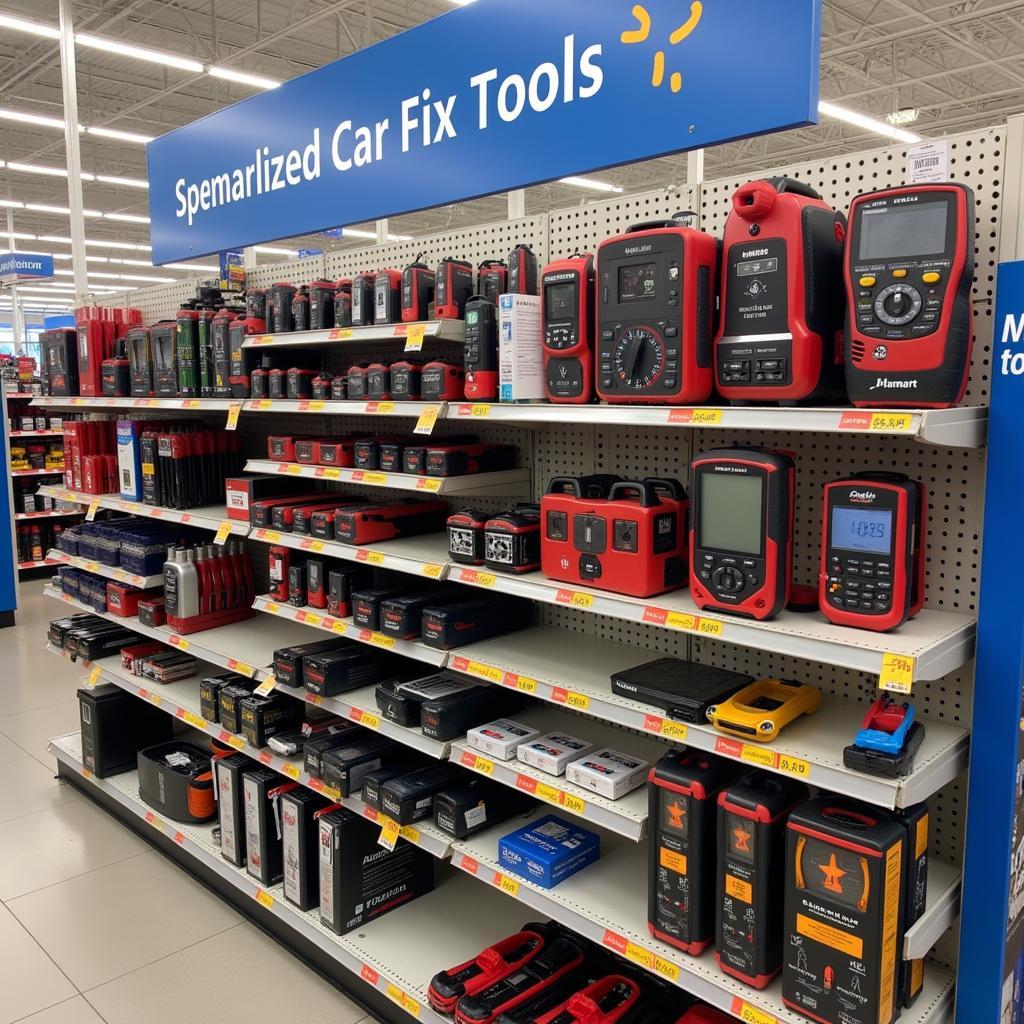 Specialized Car Fix Tools Display at Walmart