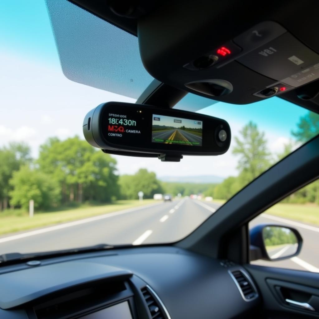 Speeding Camera Detector on Car Dashboard