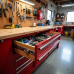 Stationary Toolbox Drawer in a Workshop