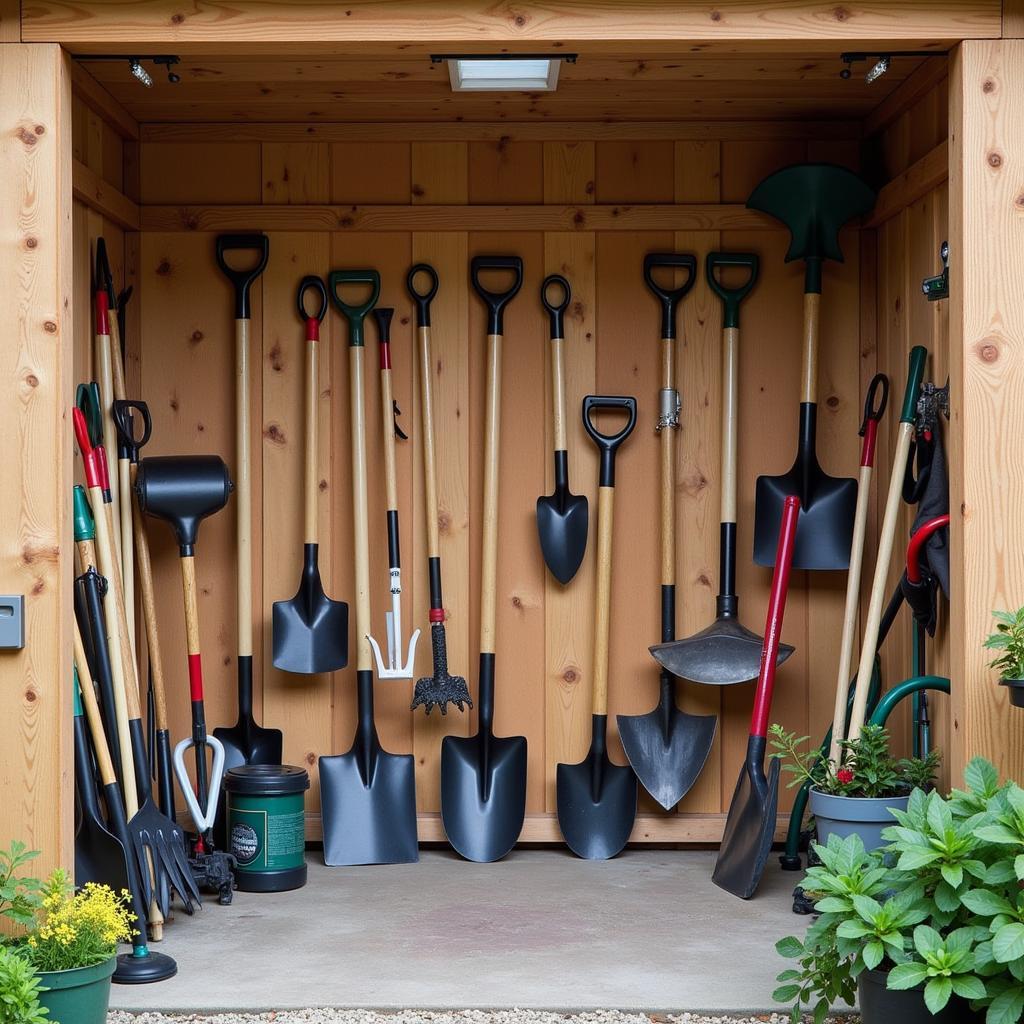 Storing Garden Tools in a Shed