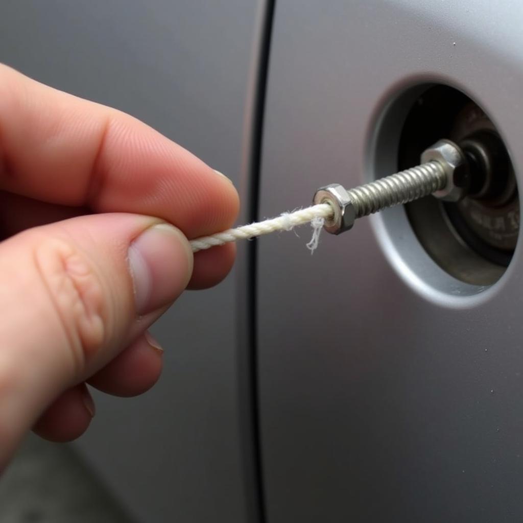 Using String to Unlock Car Door