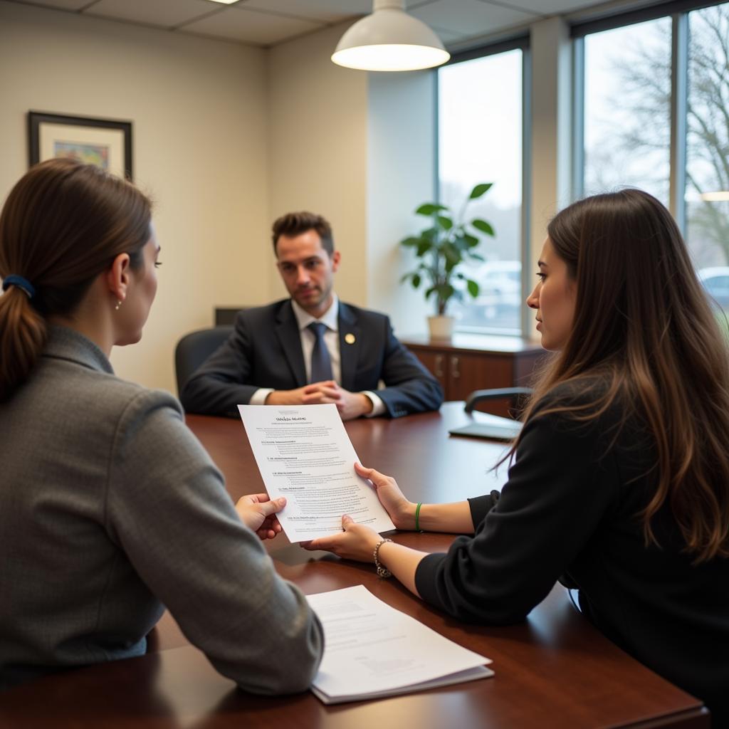 Student Meeting with a Career Counselor