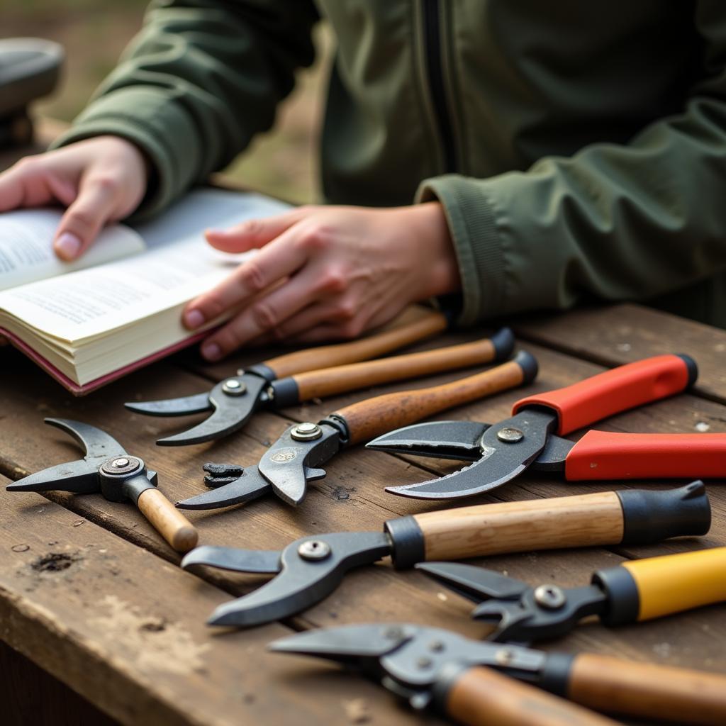 Student Studying Agricultural Tools