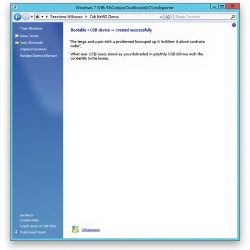 Successful Bootable USB Creation Using Windows 7 Tool