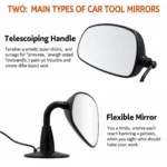 Telescoping and Flexible Car Tool Mirrors