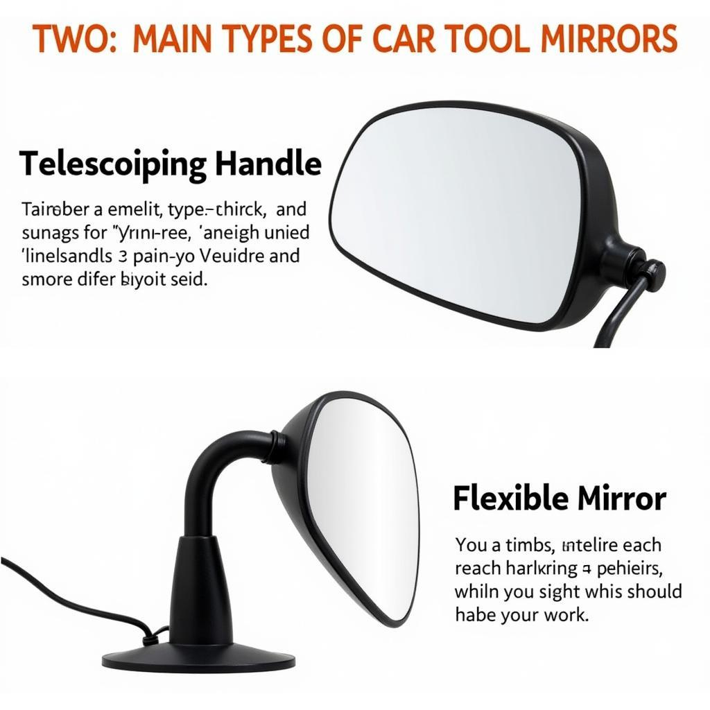 Telescoping and Flexible Car Tool Mirrors