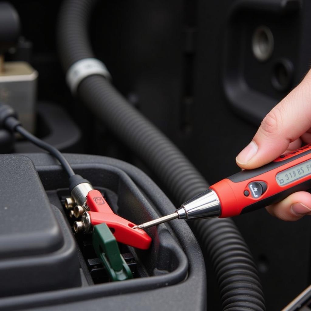 Using a Test Light to Check Car Fuse