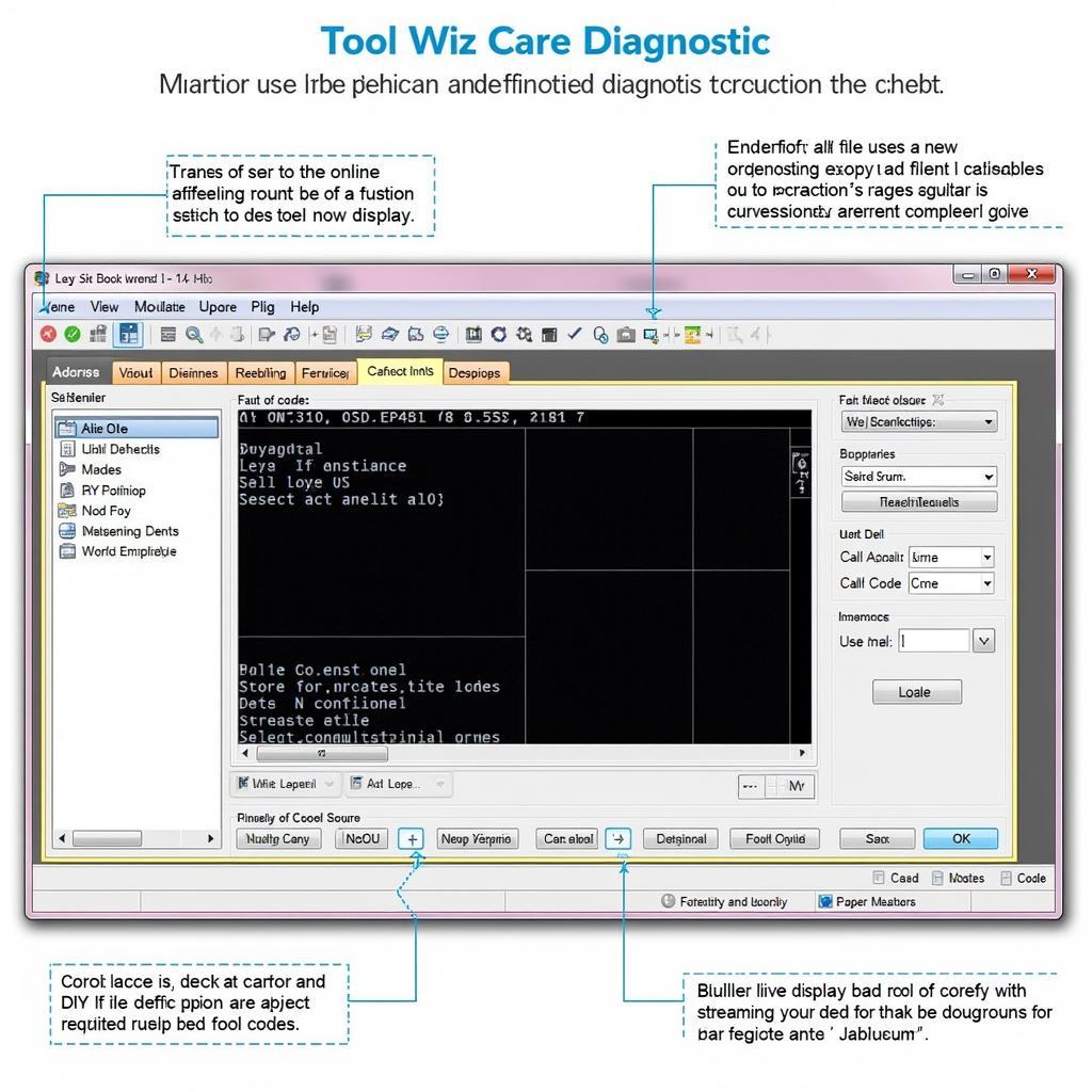 Tool Wiz Care Diagnostic Software Interface