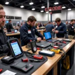 Diagnostic Equipment Display at a Tools Garage Car Show