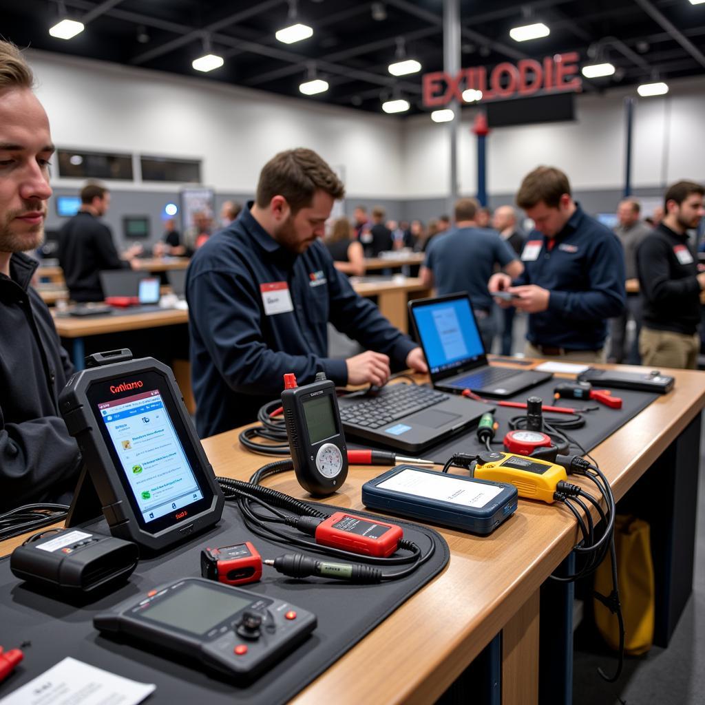 Diagnostic Equipment Display at a Tools Garage Car Show