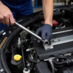 Using a Torque Wrench on a Car Engine