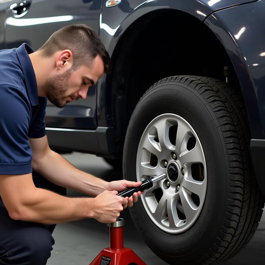 Torque Wrench Use on Car Wheel