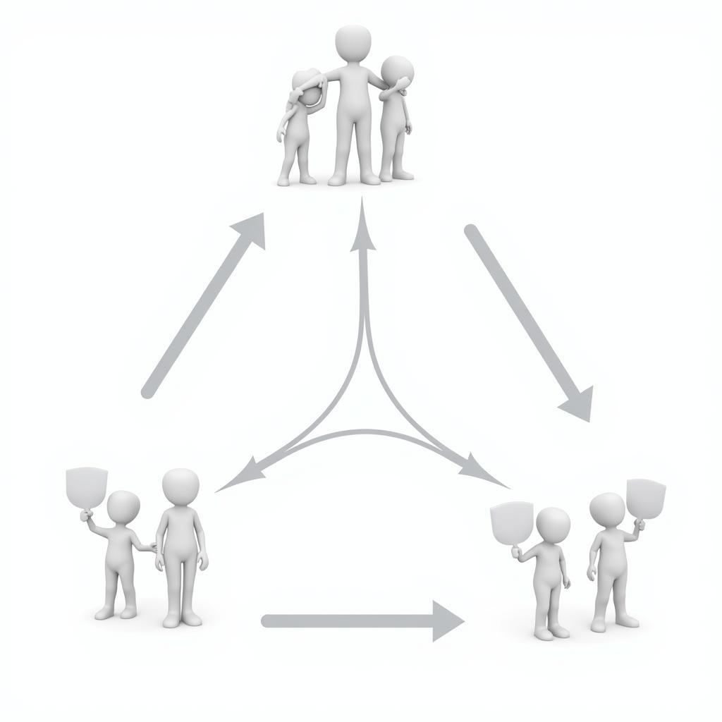 Illustration of the Triangle of Care Model showing patient, family, and healthcare provider connected