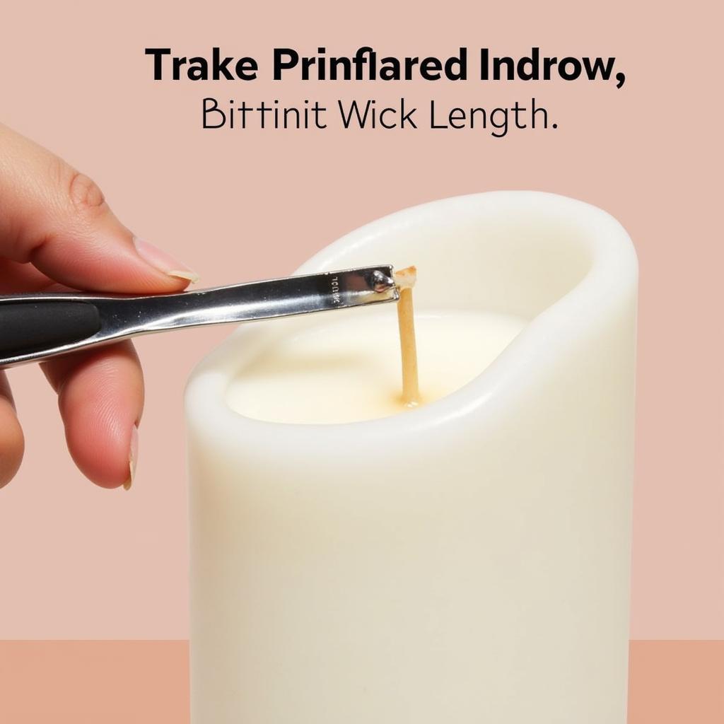 Trimming a Candle Wick with a Wick Trimmer