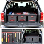 Customizable trunk tool storage system for a car