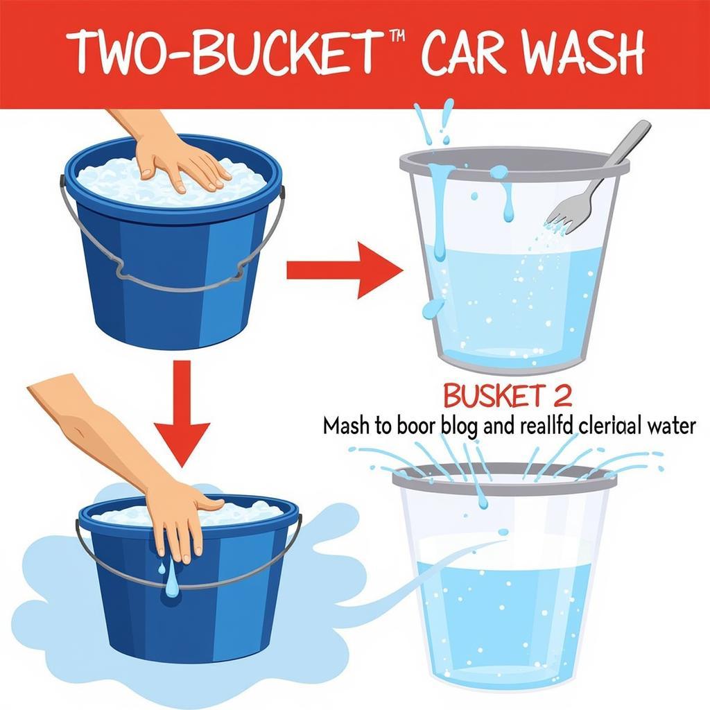 Two Bucket Car Wash Method Demonstration