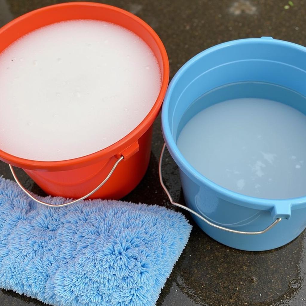 Two-Bucket Car Wash Method Demonstration