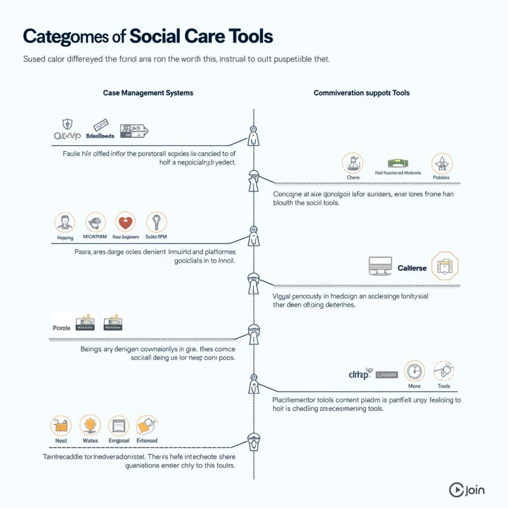 Different types of social care tools categorized