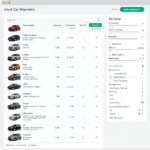 Used Car Comparison Tool UK Interface