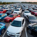 Used Car Lot With Variety of Cars