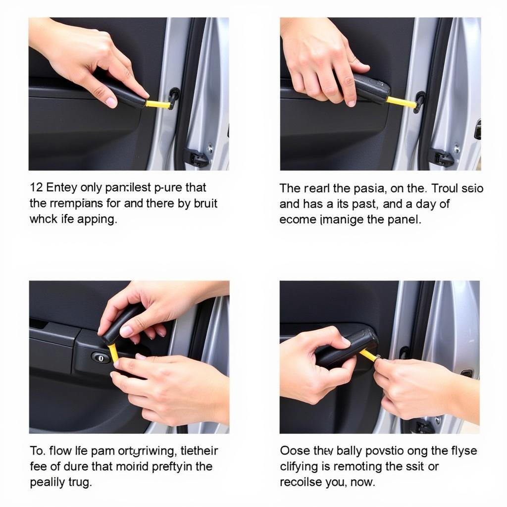 Using a Plastic Pry Tool to Remove a Car Door Panel