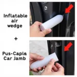 Using an air wedge to open a car door