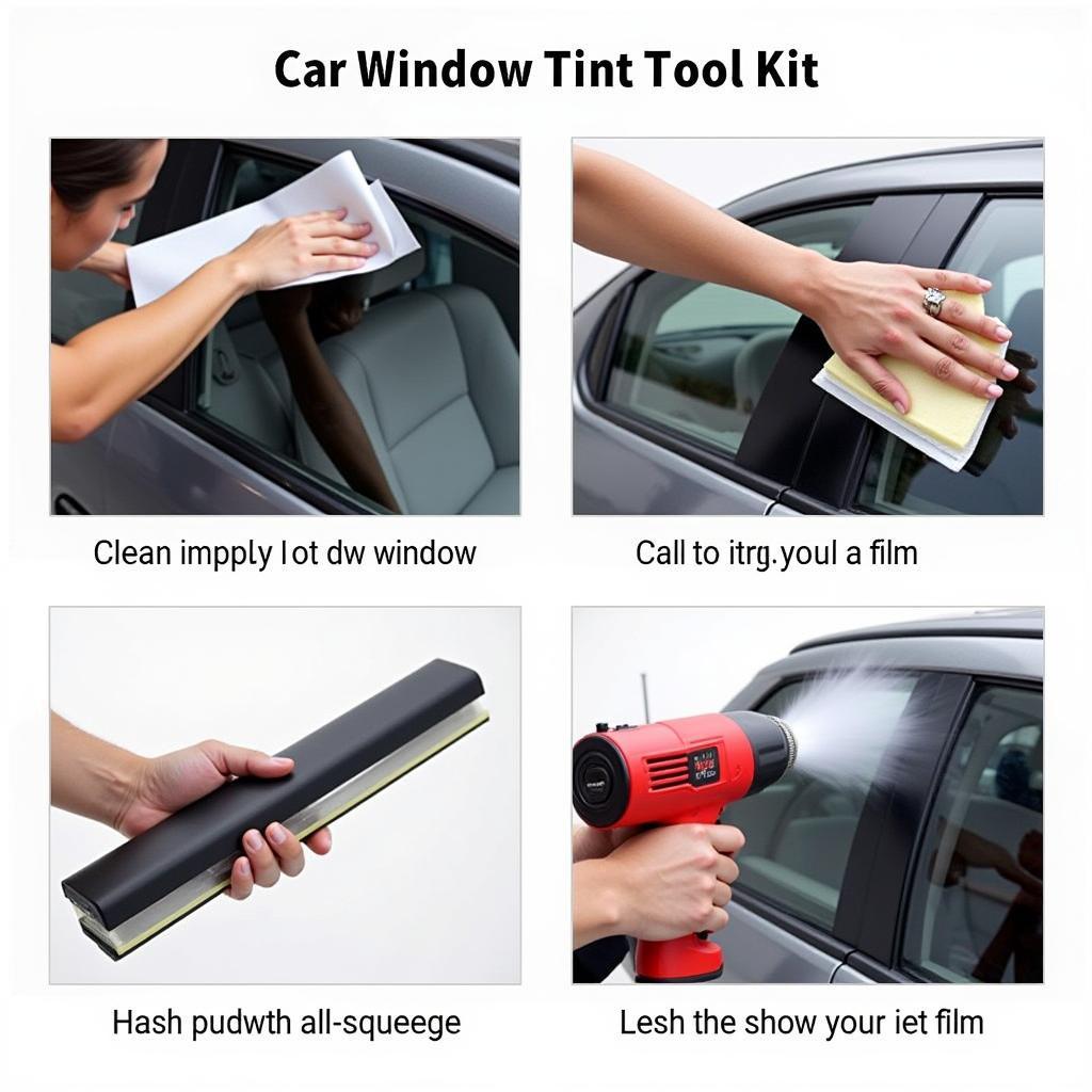 Using a Car Window Tint Tool Kit